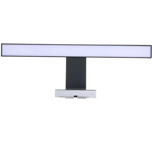 Lampada specchio del LED 110-240V vernice nera opaca ABS comma lunghezza 6W 30 centimetri