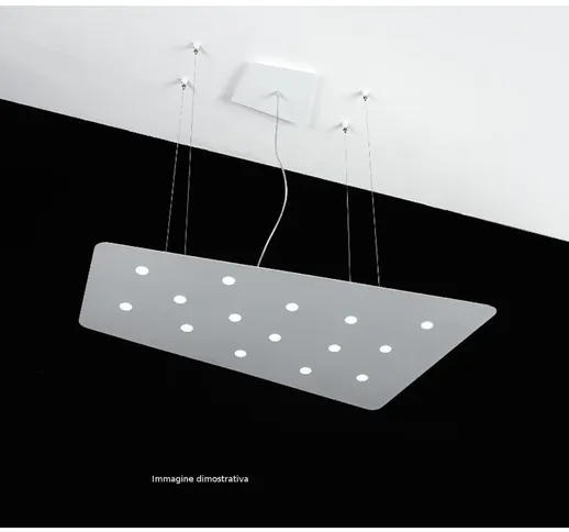 Cattaneo Illuminazione - Lampadario moderno fuorisquadra 764 50s 45w led sospensione dimme...
