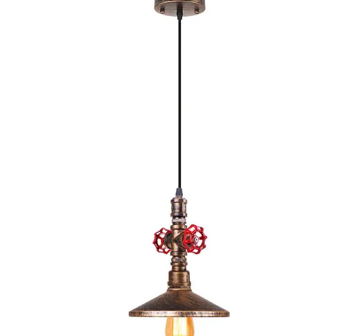 Lampadario Creativa Cap Lampada da Soffitto Industriale Vintage Ruggine Lampada a Sospensi...