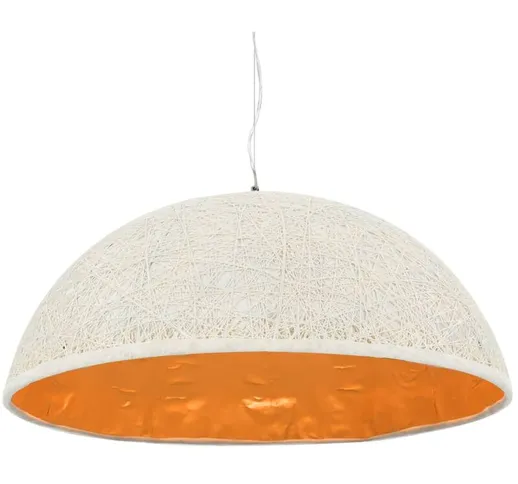 Lampadario da Soffitto Bianco e Oro ?70 cm E27