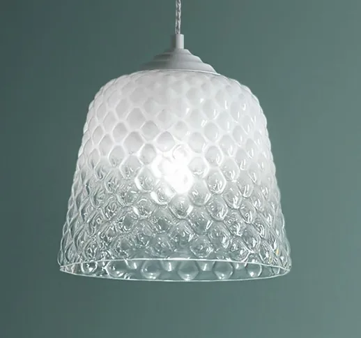 Lampadario led gea luce alice sp e27 vetro bianco sfumato lampada soffitto