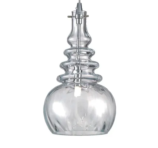 Lampadario moderno 2661 s1 g9 led vetro sospensione, vetro cristallo - Due P Illuminazione