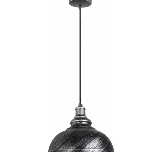 Wottes - Lampadario vintage in metallo Edison industrial E27 lampada a sospensione regolab...