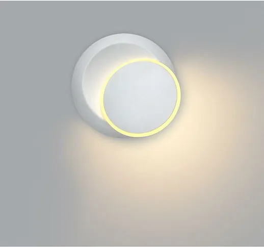 Qersta - Lampade da parete 5W Luce creativa a led rotante a 360 gradi per camera da letto...
