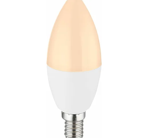 Lampadina a led bianca dimmerabile in alluminio lampada a forma di candela moderna, 1x att...
