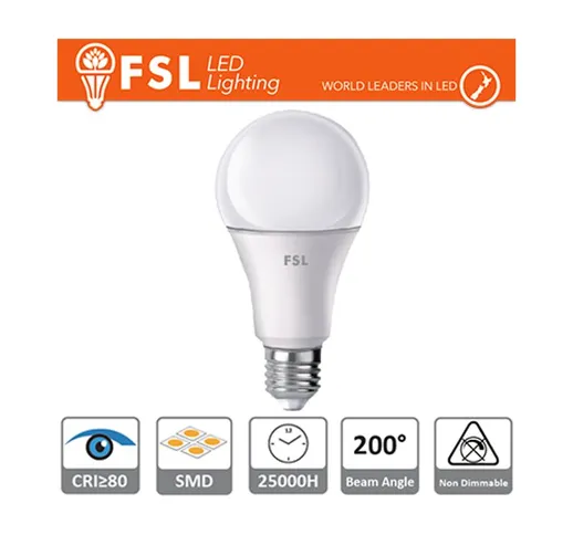  - lampadina led bulbo a60 11 watt 15000 ore 180° 220-240 volt A+ CE E27 bianco naturale n...
