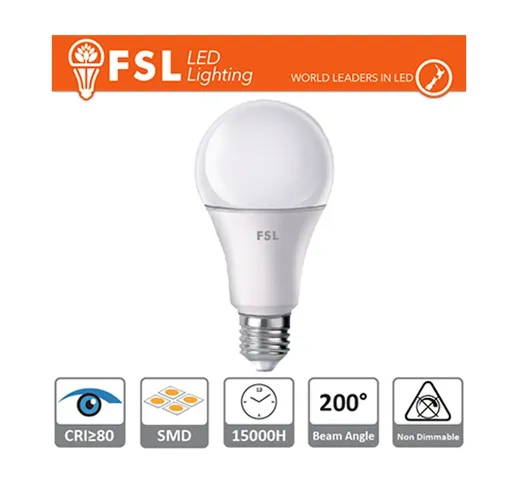  - lampadina led bulbo a60 12 watt 15000 ore 180° 220-240 volt A+ CE E27 bianco freddo no...