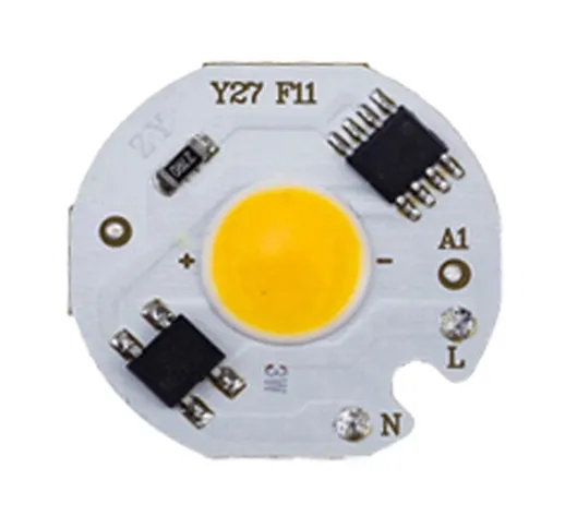 Lampadina LED COB chip 22V IC smart driverless LED, voltaggio: 22-24v bianco,7W - 7W