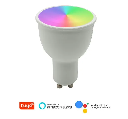 Nivian - LAMPADINA LED GU10 RGB INTELLIGENTE WiFi SMART APP ALEXA GOOGLE HOME