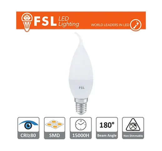  - lampadina led soffio di vento 15000 ore 180° 220-240 volt 5,50 watt A+ CE E14 bianco ca...