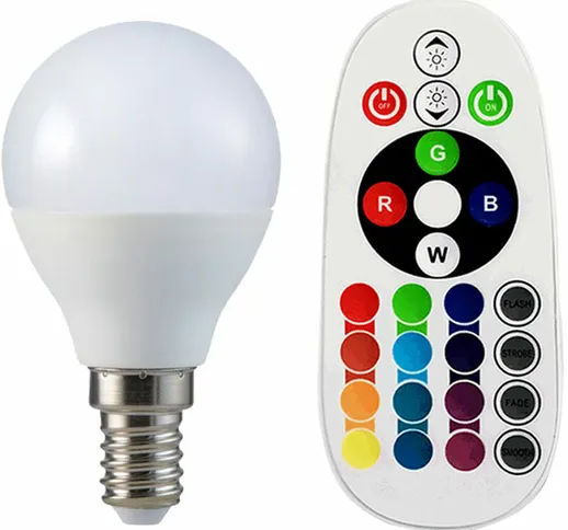 Lampadina led rgb E14 Lampadina da 4,8 watt Telecomando 470 lumen Cambia colore Lampada di...