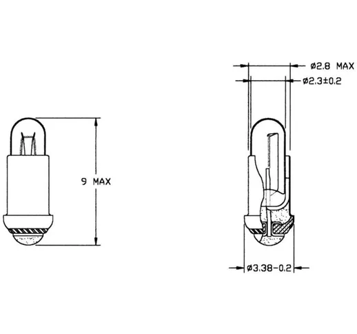 N.a. - Lampadina speciale ad incandescenza Trasparente MS2.8 14 V 50 mA 21714500