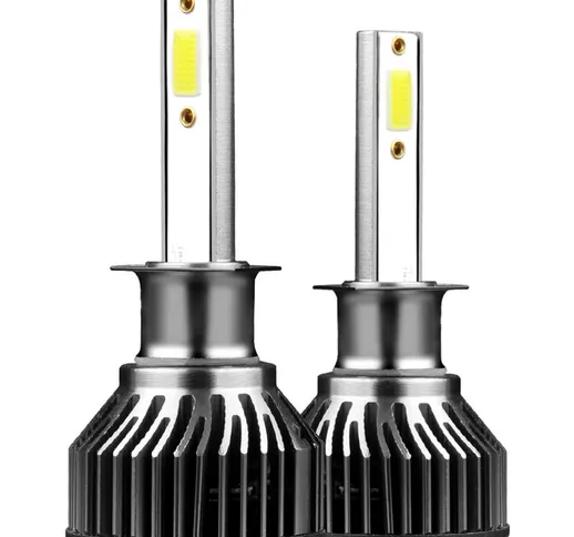 Happyshopping - Lampadine per fari a LED per auto da 2 pezzi Kit di conversione all-in-one...