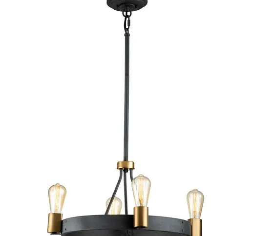 Elstead Lighting - lampaggio impiante Quintatesse Silas E27 60W Acciaio, altzink e ottone...