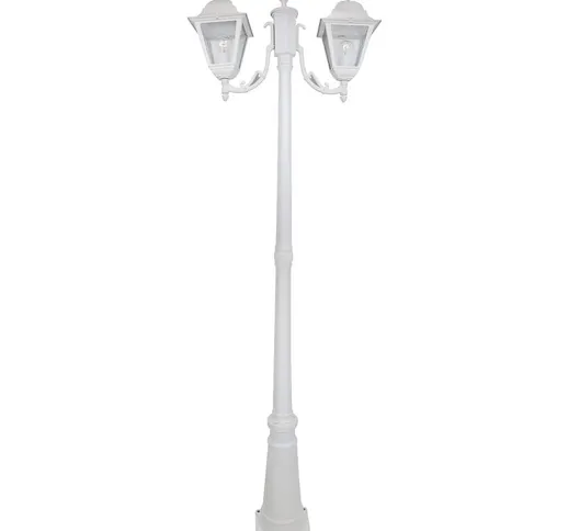 Lampione new york cm 200 a 2 luci bianco (1 pz)