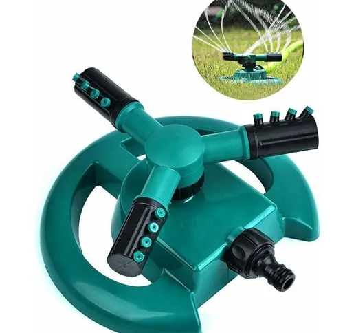 Irrigatore automatico per giardino e prato - Con sistema di irrigazione rotante a 360 ° -...