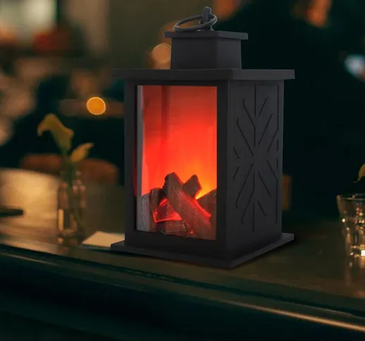 Insma - Lanterna decorativa per caminetto e lampada da tavolo Lampada da camino a batteria...