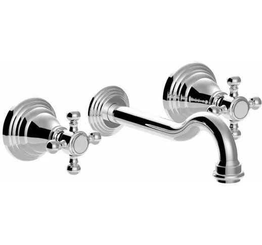 Lavabo incasso a parete a tre fori con bocca di erogazione Paffoni FBLV003-FBLV008 | Bronz...