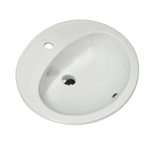 Lavabo Donatello New incasso cm. 57x49 bianco lucido - Bagnoexpert