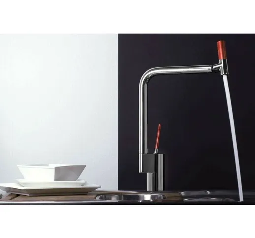 Miscelatore lavello cucina con canna orientabile di 360° Webert TS920301015 | Cromo - Ross...
