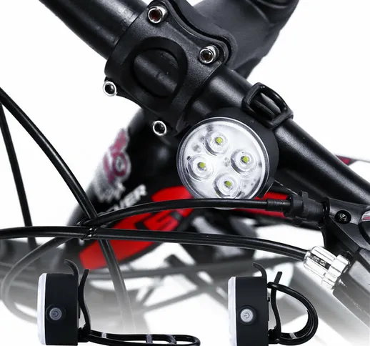 LD-2209 Set di luci per bici ricaricabili USB Luce per bicicletta super luminosa Set di lu...