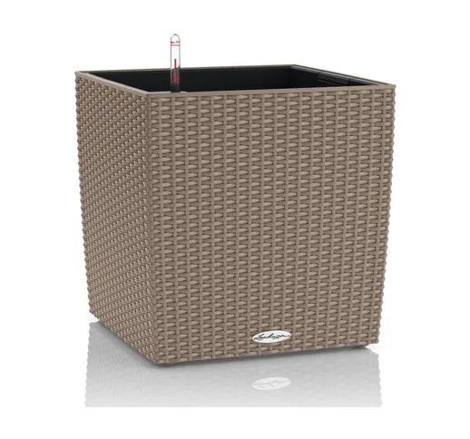 Vaso da interno e esterno cube Cottage 30 cm - Marrone Sabbia - Marrone Sabbia