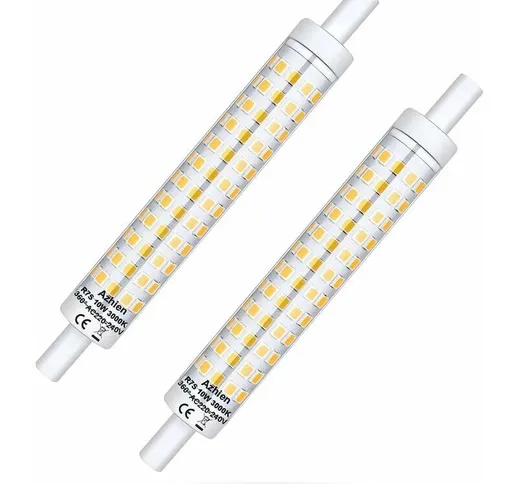 LED 118mm dimmerabile 10W, lampadine R7S 118mm bianco caldo 3000K, lampada alogena equival...