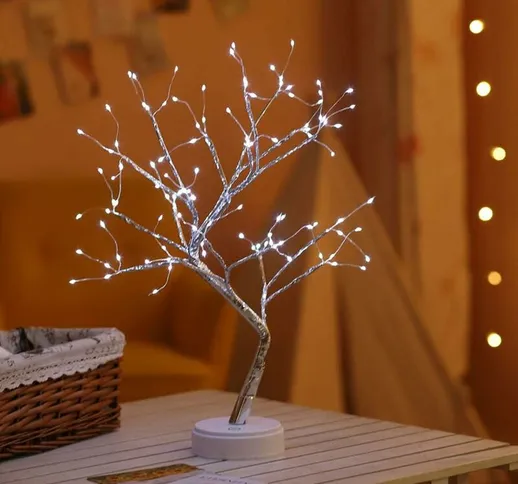 LED albero luci bianco caldo USB bonsai luce regolabile rami decorativi a batteria illumin...