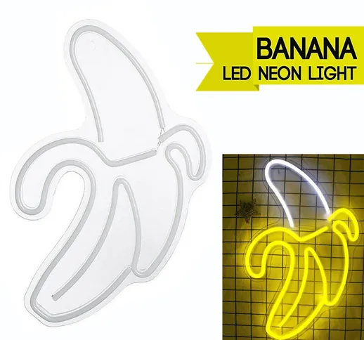 LED banana neon sign light art applique da parete per la decorazione della camera da letto...