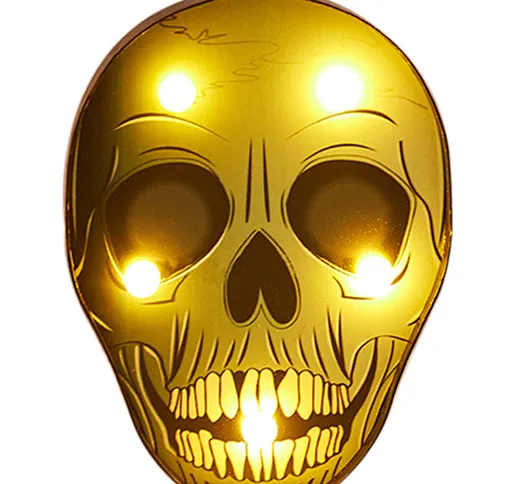 Happyshopping - LED Skull Bone Design Night Light Desk Accanto alla lampada 2 batterie AA...