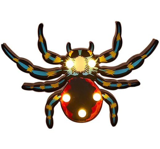 LED Spider Design Luce notturna da tavolo Lampada da tavolo 2 * AA Alimentazione a batteri...