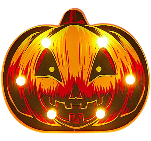 Happyshopping - LED P-umpkin Design Night Light Desk Accanto Lamp 2 batterie AA Alimentate...