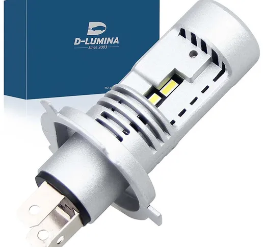 LEDLUX LSD80004 Lampada Led H4 Moto 12V 20W IP65 Bianco 6000K 2000/2000LM 360 Gradi Canbus...