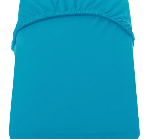Lenzuolo ambra colore blu cotone jersey 180-200X200 Decoking