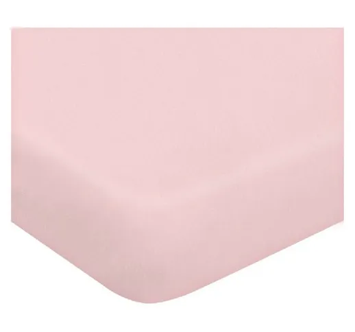 Lenzuolo con Angoli Singolo Lucy - Lenzuolo Sotto - per Letto - Rosa in Cotone - 90 x 195...