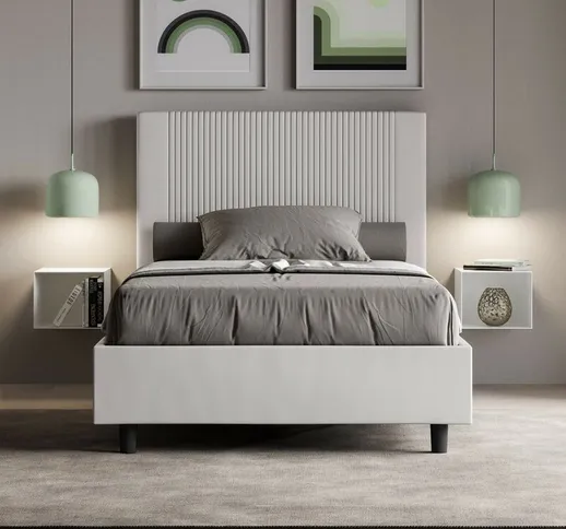 Ityhome - Letto Una piazza e mezza Goya L.150 P.200 Senza Rete Cappuccino