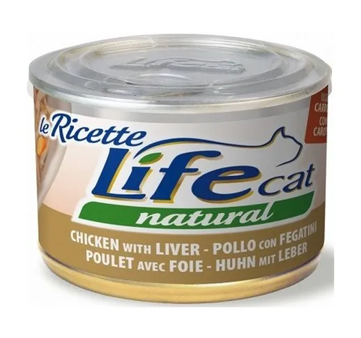 Natural Le Ricette per Gatto da 150 gr | Pollo con Fegatini - Lifecat