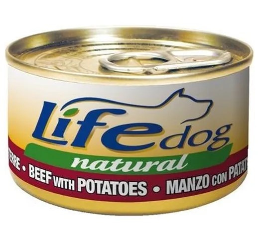 Natural per Cane in Lattina da 90 gr | Manzo e Patate - Lifedog