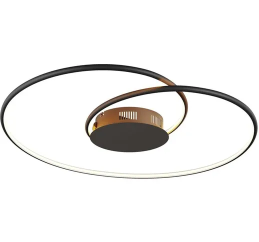 Joline plafoniera led nera, 70 cm - nero satinato - Lindby