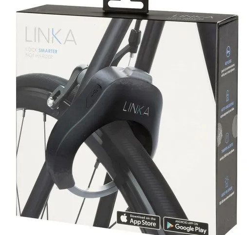 Bluetooth Bicycle lock Lucchetto per telaio Nero con allarme, con sensore di movimento - L...