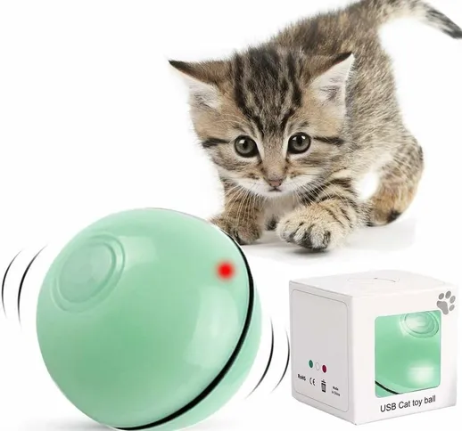  Gioco interattivo per gatti Sfera girevole a 360 gradi Ricarica USB Giocattolo per eserci...