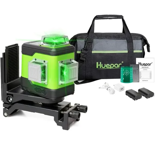 Livello laser verde 3X 360 a 12 linee con Huepar 503CG PULSE MODE
