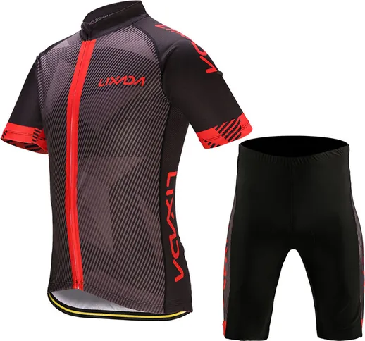 Set di abbigliamento da ciclismo da uomo Quick Dry Maglietta da bicicletta a maniche corte...