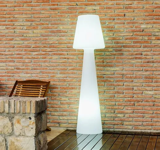 Lampada da terra 165 luce bianca fredda con cavo altezza 165cm - Bianco - Moovere