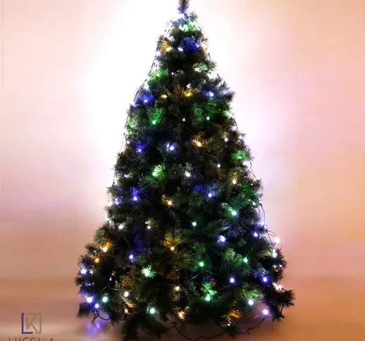 Home mantello a rete con 192 luci a Led Multicolore per albero di Natale con 8 giochi di l...