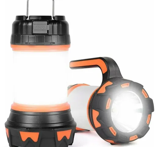  - Luce led ricaricabile, 1000 Lumen 3000mAh Luce da campeggio a 360°, luce led ricaricabi...