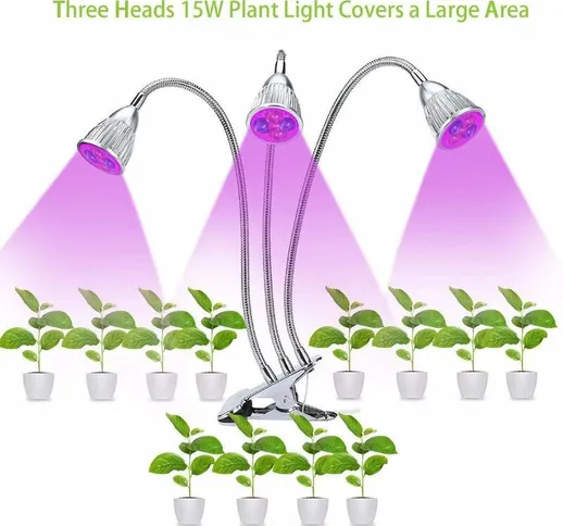 Betterlifeit - Luce di crescita delle piante a LED, punto tubo, luce vegetale, 15W