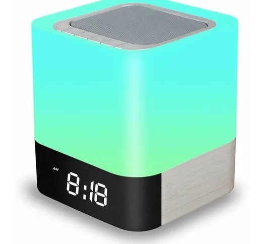 Bearsu - Luce notturna dell'altoparlante Bluetooth, lampada notturna a LED con altoparlant...