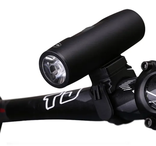 Luce per bici MTB Luce frontale per bici super luminosa USB Ricaricabile Luce per biciclet...