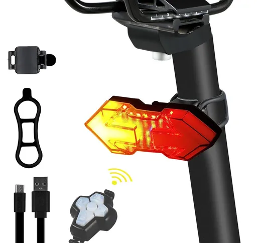 Luce per bicicletta USB Luce posteriore per bicicletta Fanale posteriore per bicicletta In...